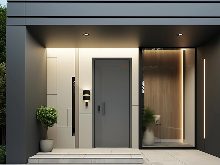 ustom American Luxury Aluminum Security Pivot Entry Front Door Back Door